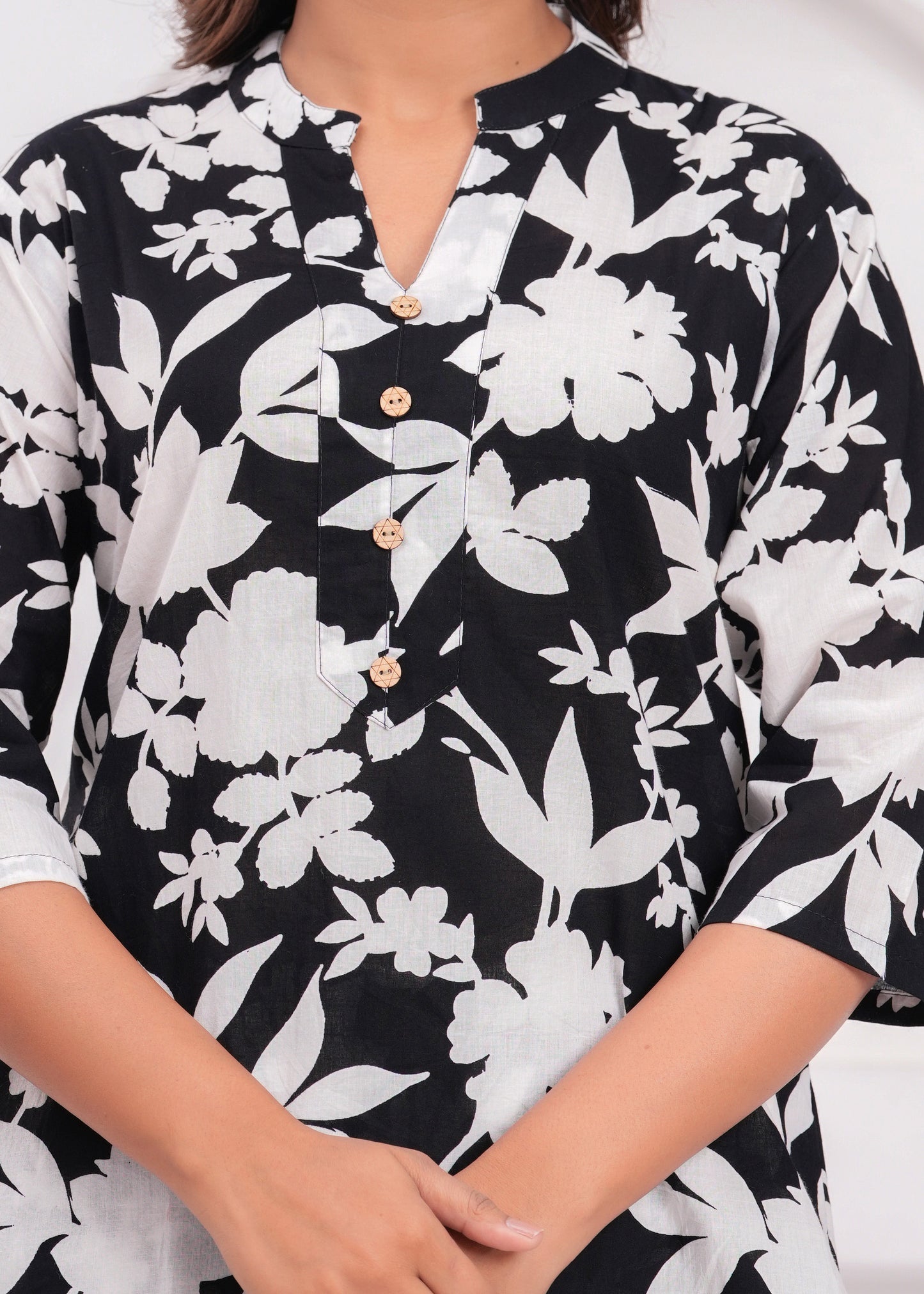 🦋NEW EXCLUSIVE FLORAL PRINTED COTTON CAMBRIC LONG CORD SET