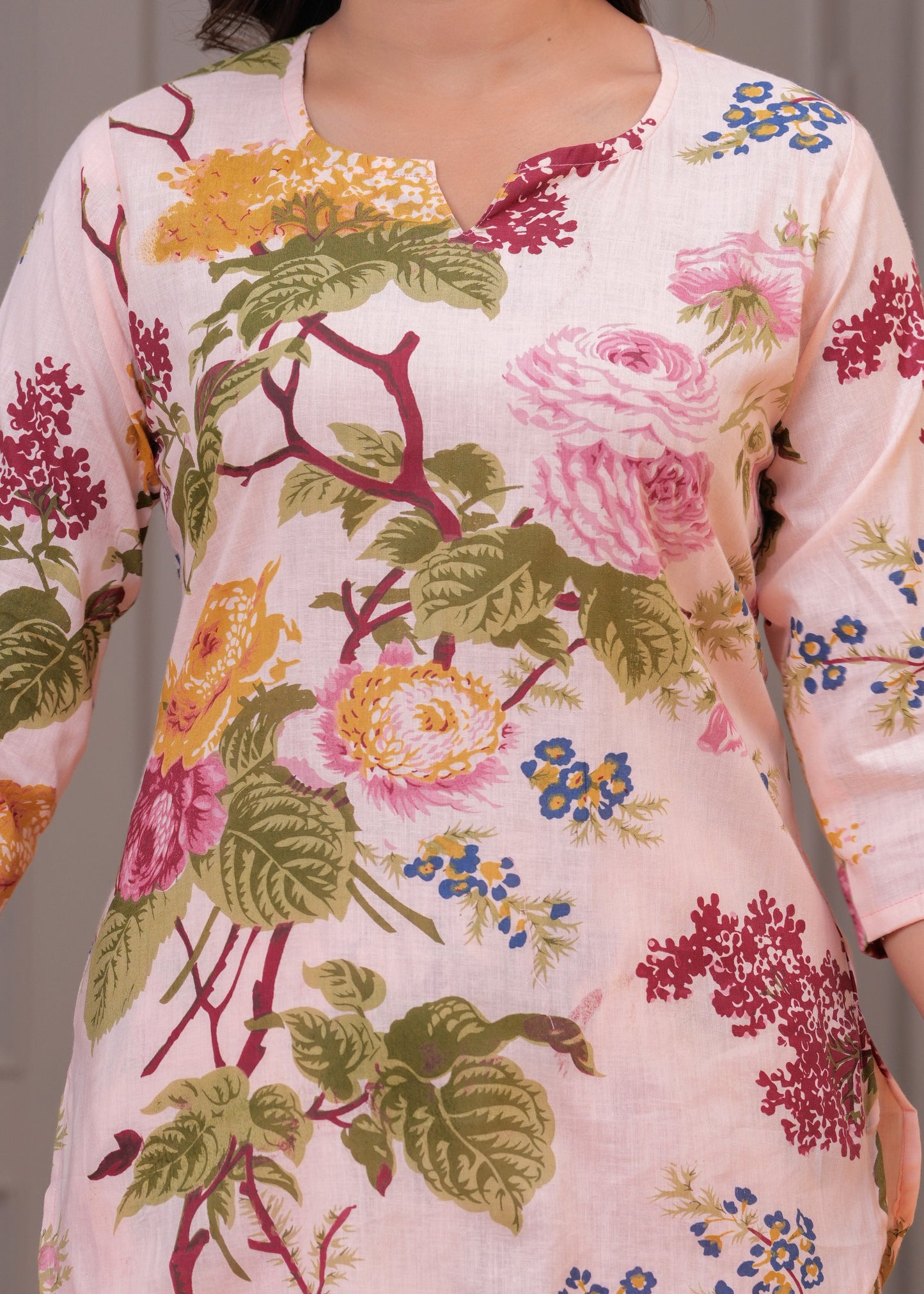 🦋NEW EXCLUSIVE FLORAL PRINTED COTTON CAMBRIC LONG CORD SET