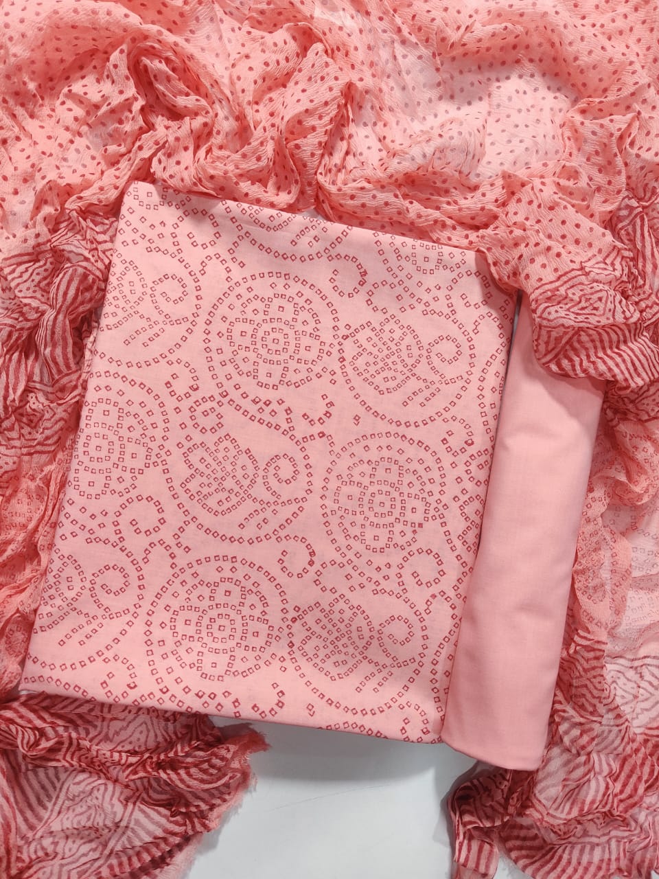 💫Pure Cotton Suit With Chiffon Dupatta