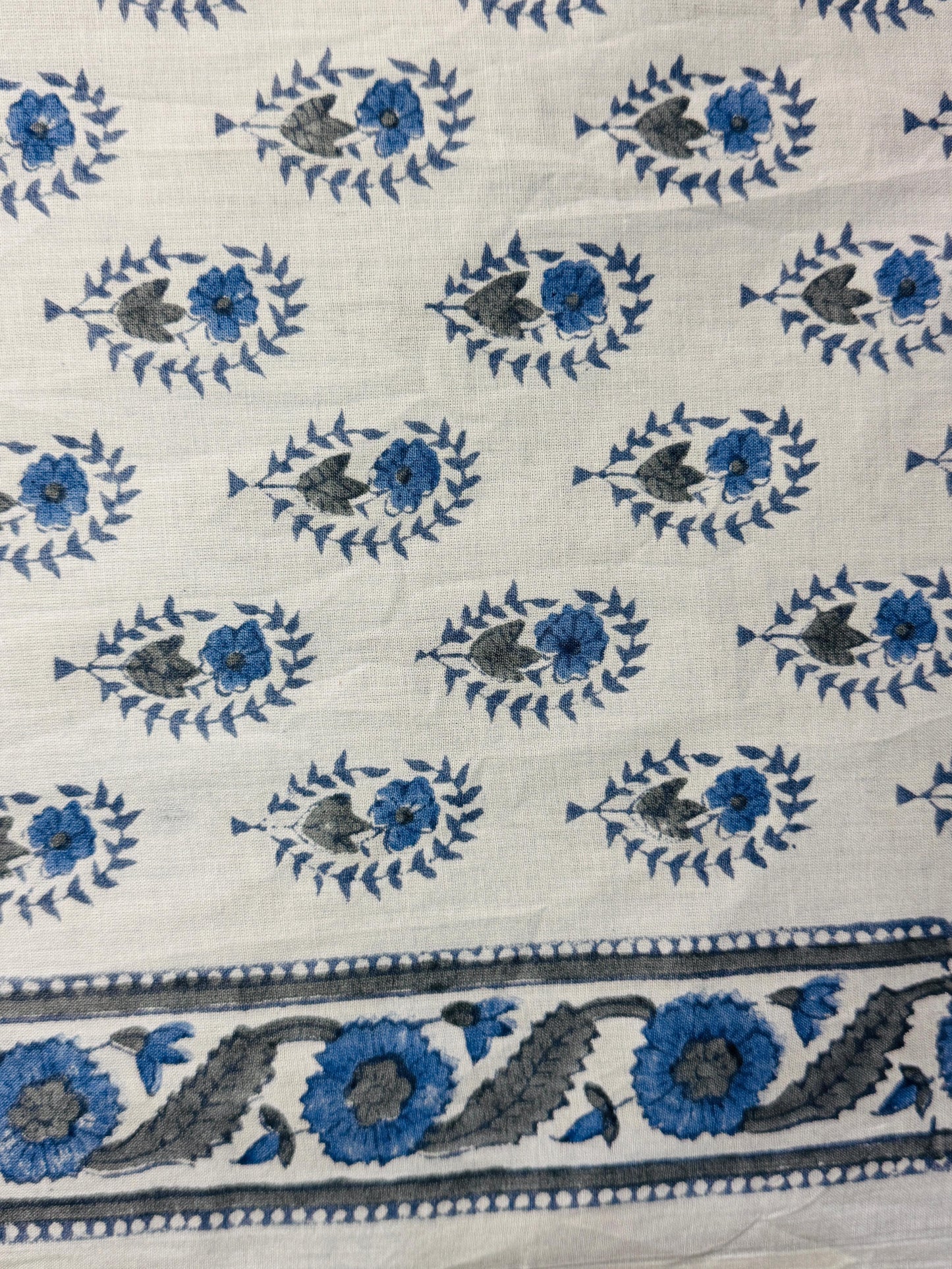 Pure Cotton Unstitched Suit With Kota Doria Dupatta