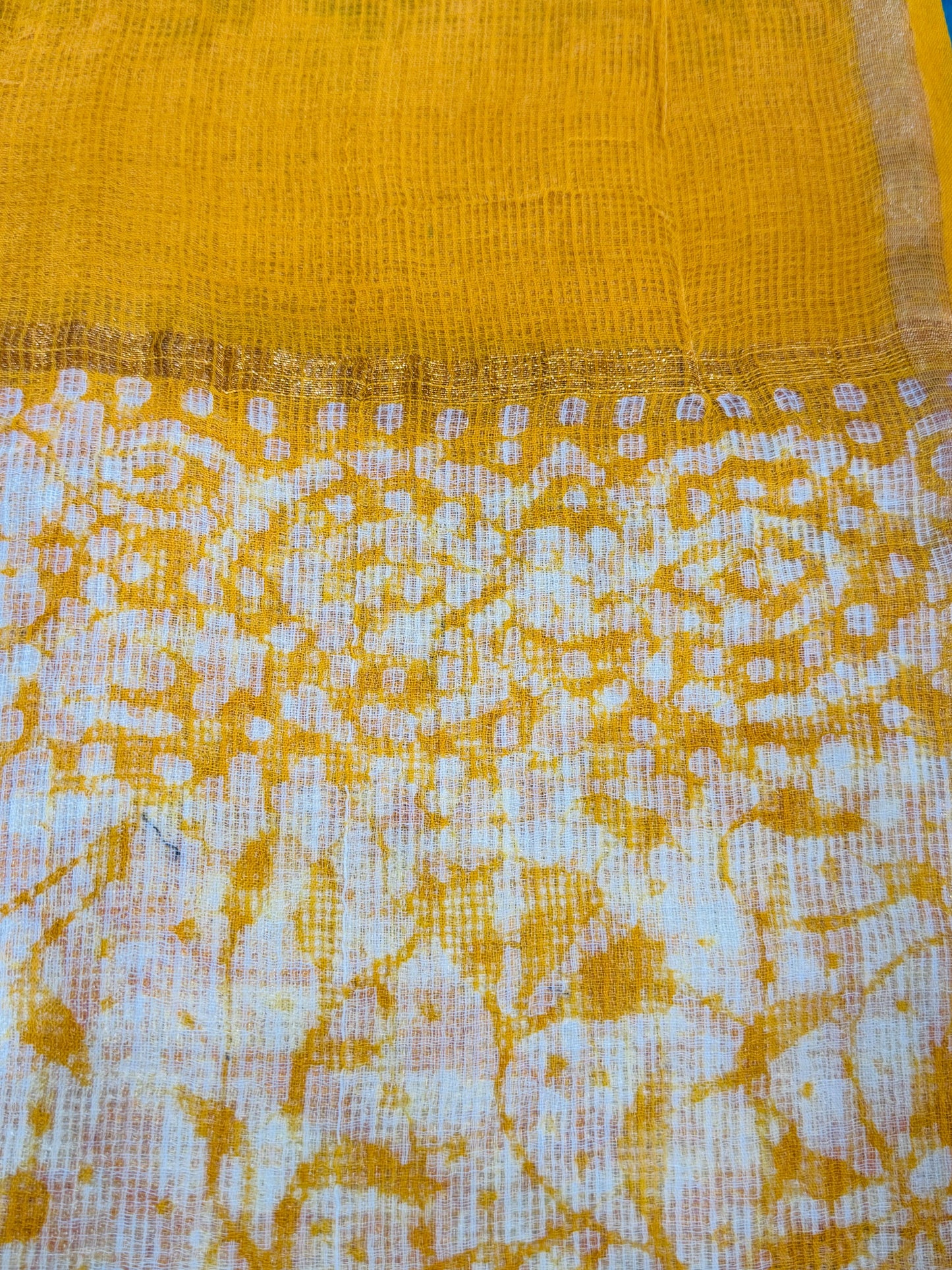 Pure Cotton Unstitched Suit With Kota Doria Dupatta