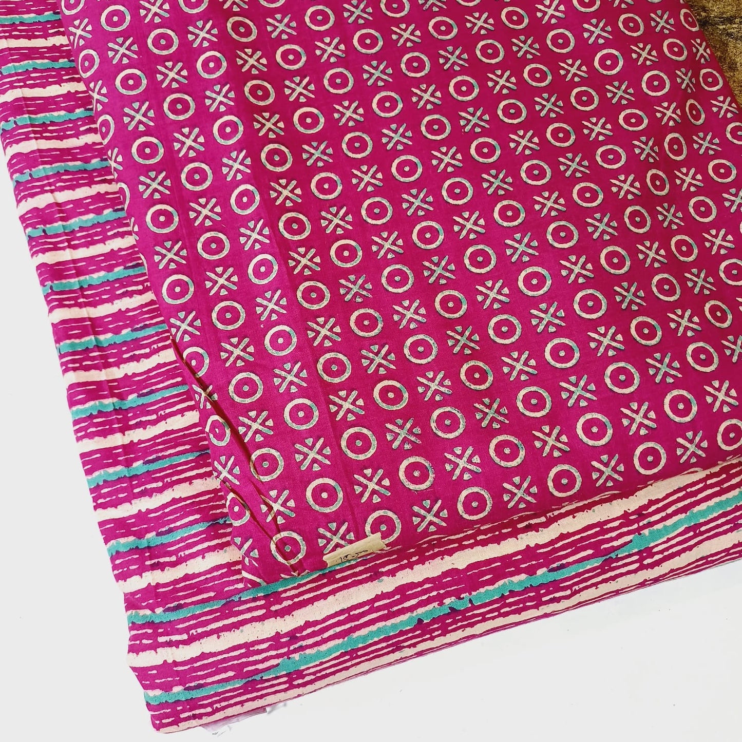 Floral Printed Pure Cotton Unstitched Top Bottom Combo Set 2.5 Mtr Top 2.5 Mtr Bottom