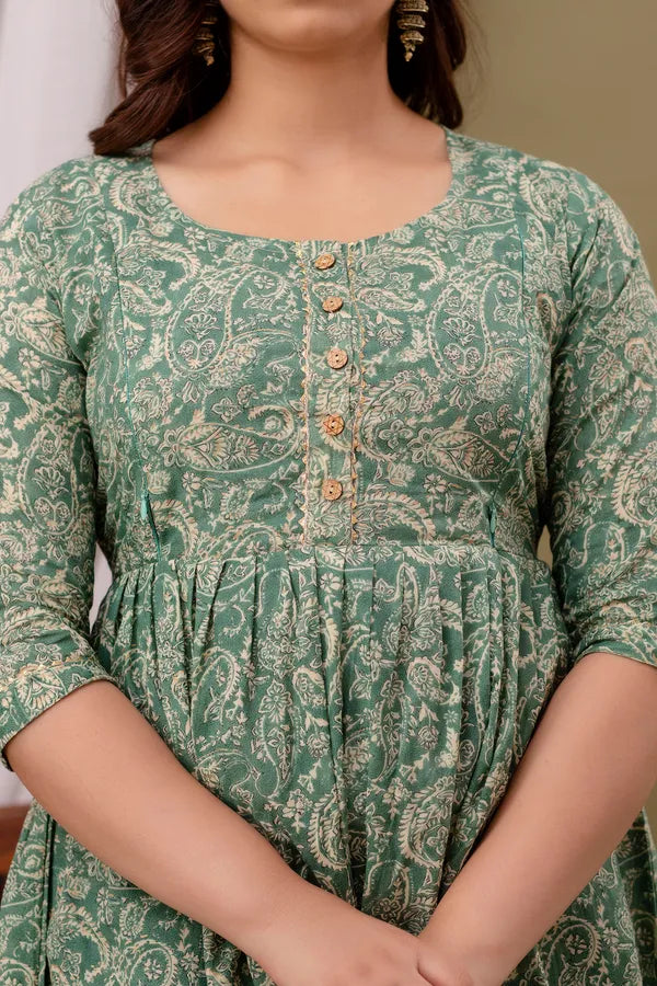 New Exclusive Cotton Cambric Floral Printed With Zip Design Maternity Gawn