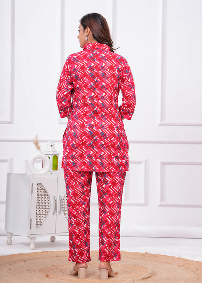 🦋NEW EXCLUSIVE FLORAL PRINTED COTTON CAMBRIC LONG CORD SET