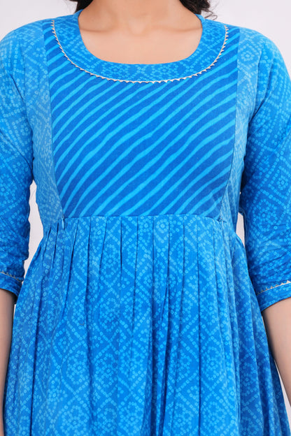 New Exclusive Cotton Cambric Floral Printed With Zip Design Maternity Gawn