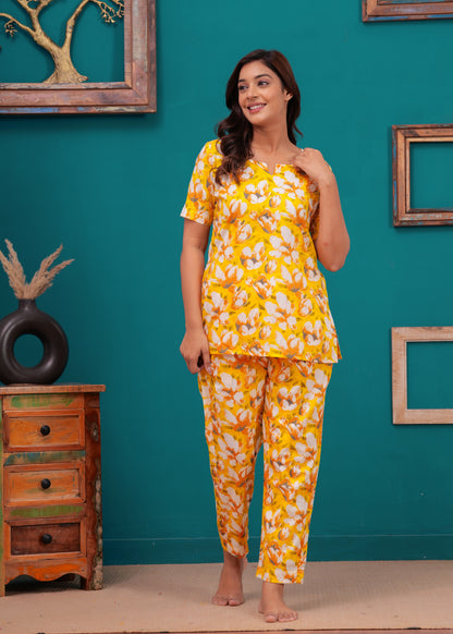 🦋NEW EXCLUSIVE FLORAL PRINTED COTTON CAMBRIC LONG CORD SET