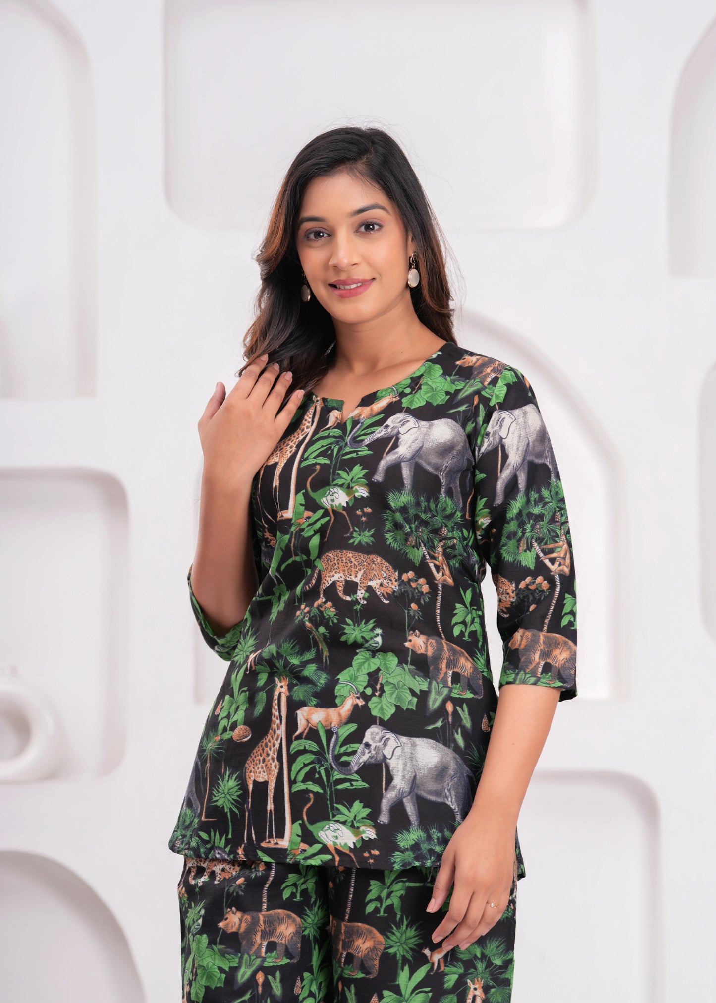 🦋NEW EXCLUSIVE FLORAL PRINTED COTTON CAMBRIC LONG CORD SET