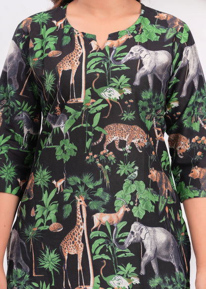 🦋NEW EXCLUSIVE FLORAL PRINTED COTTON CAMBRIC LONG CORD SET