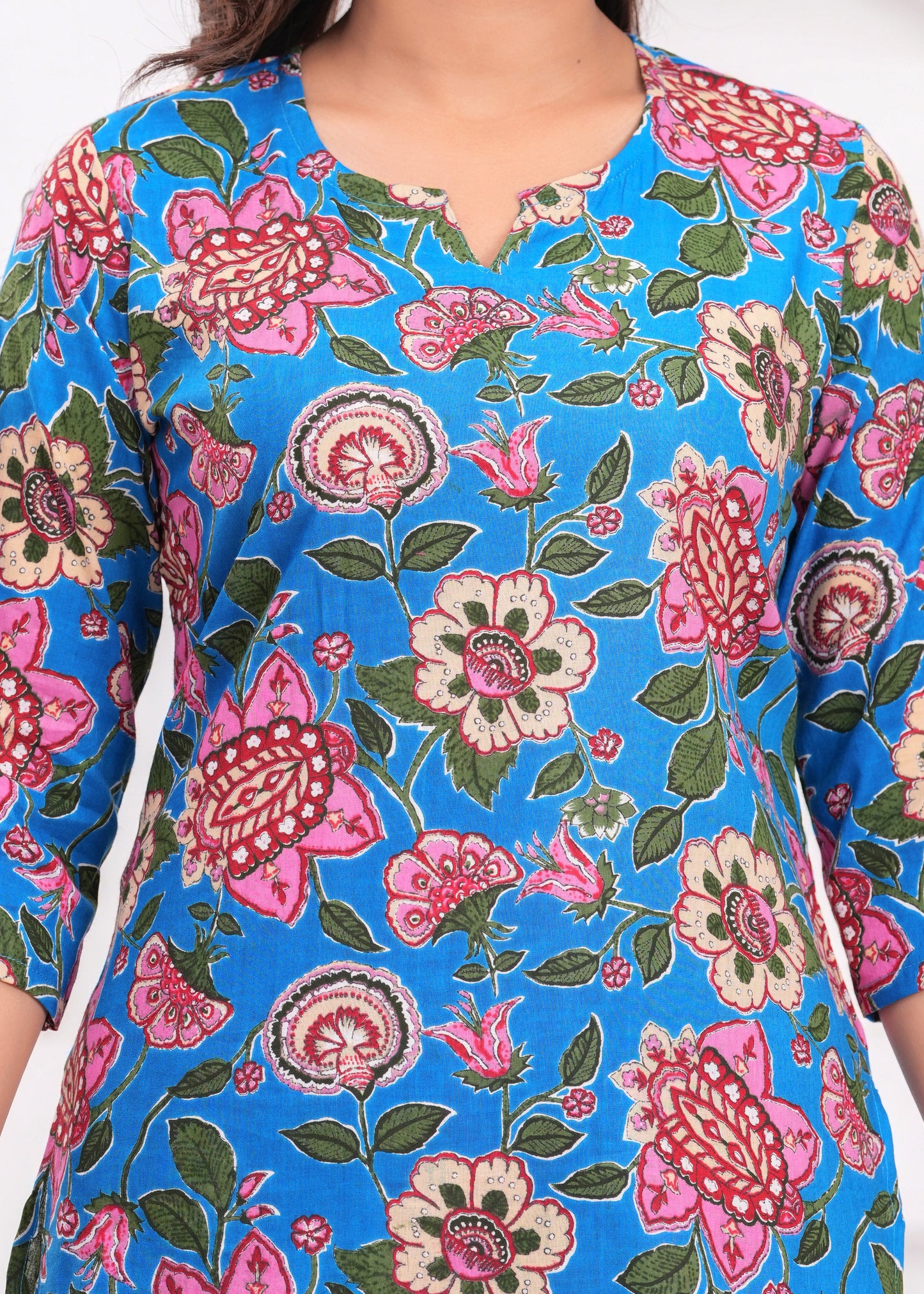 🦋NEW EXCLUSIVE FLORAL PRINTED COTTON CAMBRIC LONG CORD SET