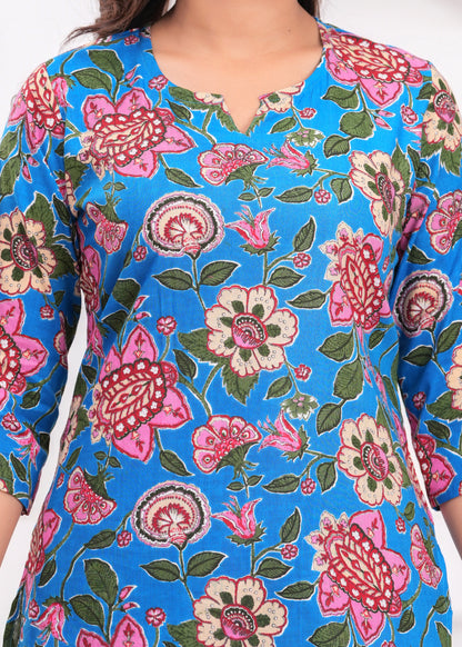 🦋NEW EXCLUSIVE FLORAL PRINTED COTTON CAMBRIC LONG CORD SET