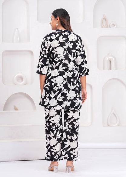 🦋NEW EXCLUSIVE FLORAL PRINTED COTTON CAMBRIC LONG CORD SET