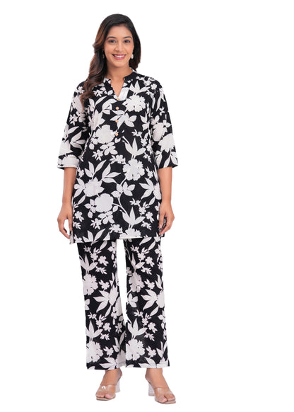 🦋NEW EXCLUSIVE FLORAL PRINTED COTTON CAMBRIC LONG CORD SET