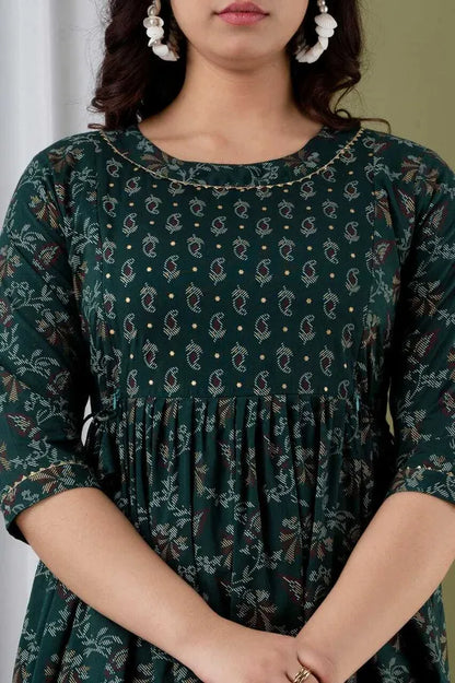 New Exclusive Cotton Cambric Floral Printed With Zip Design Maternity Gawn