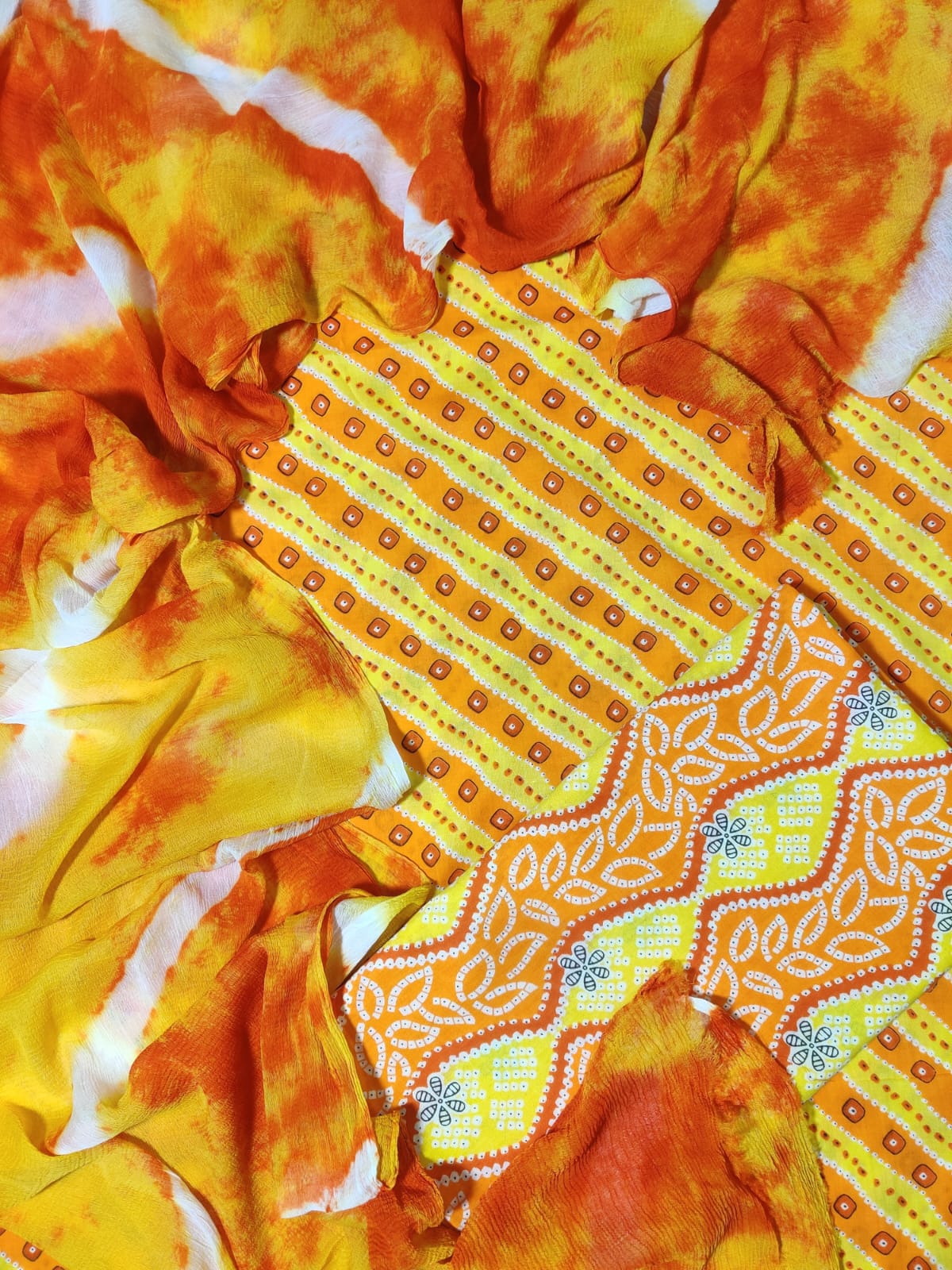 💫Pure Cotton Suit With Chiffon Dupatta