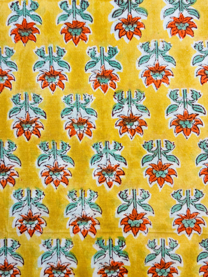 Pure Cotton Unstitched Suit With Kota Doria Dupatta
