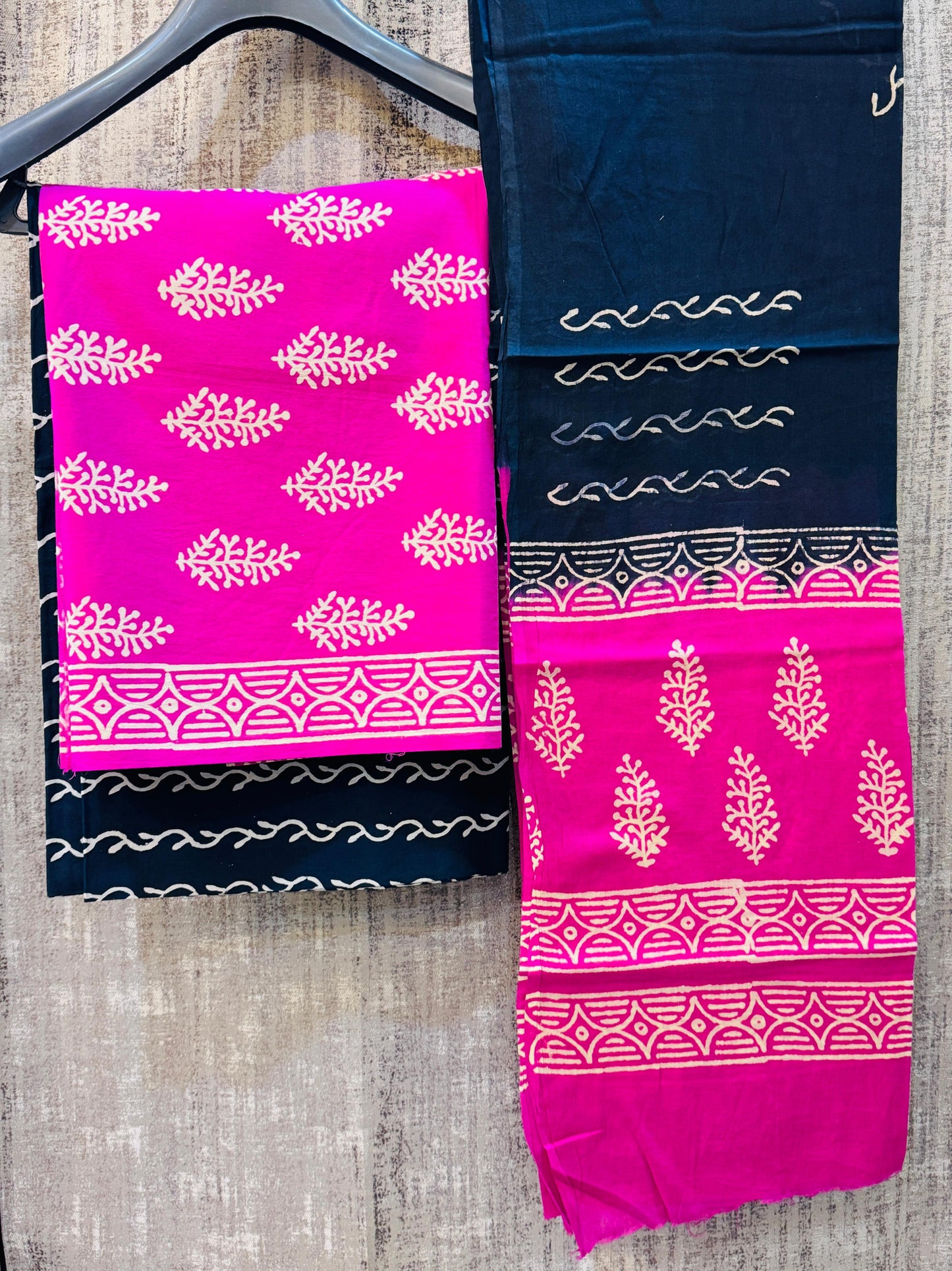 Pure Cotton Unstitched Suit With Cotton Dupatta