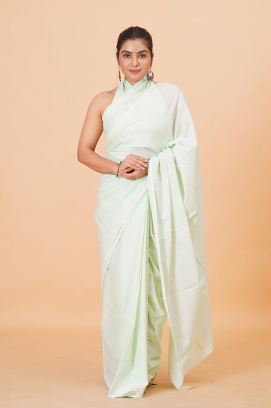 HAND BLOCK PRINTED COTTON SAREE (5.5 Mtr) WITH UNSTICHED BLOUSE PIECE (90CM)