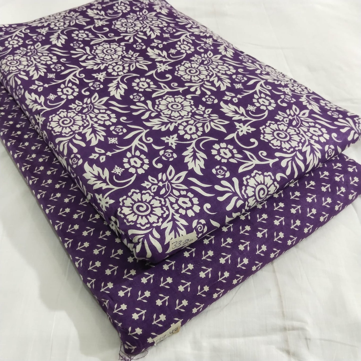 Floral Printed Pure Cotton Unstitched Top Bottom Combo Set 2.5 Mtr Top 2.5 Mtr Bottom