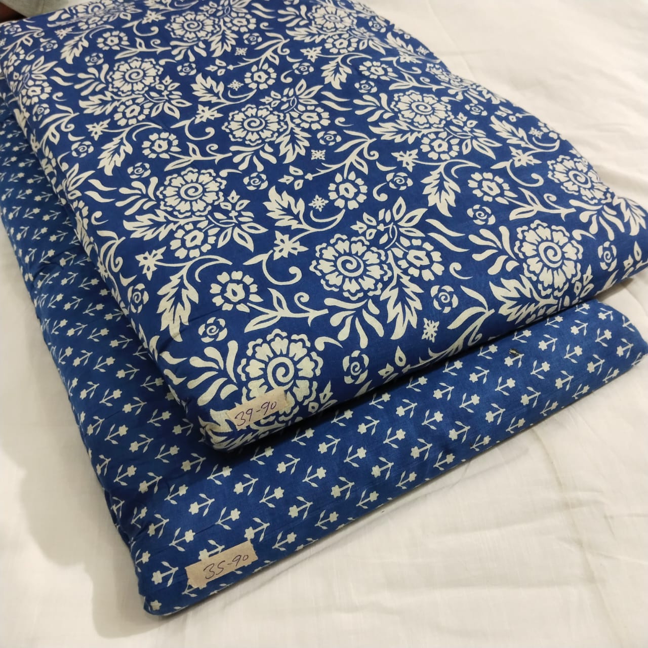 Floral Printed Pure Cotton Unstitched Top Bottom Combo Set 2.5 Mtr Top 2.5 Mtr Bottom