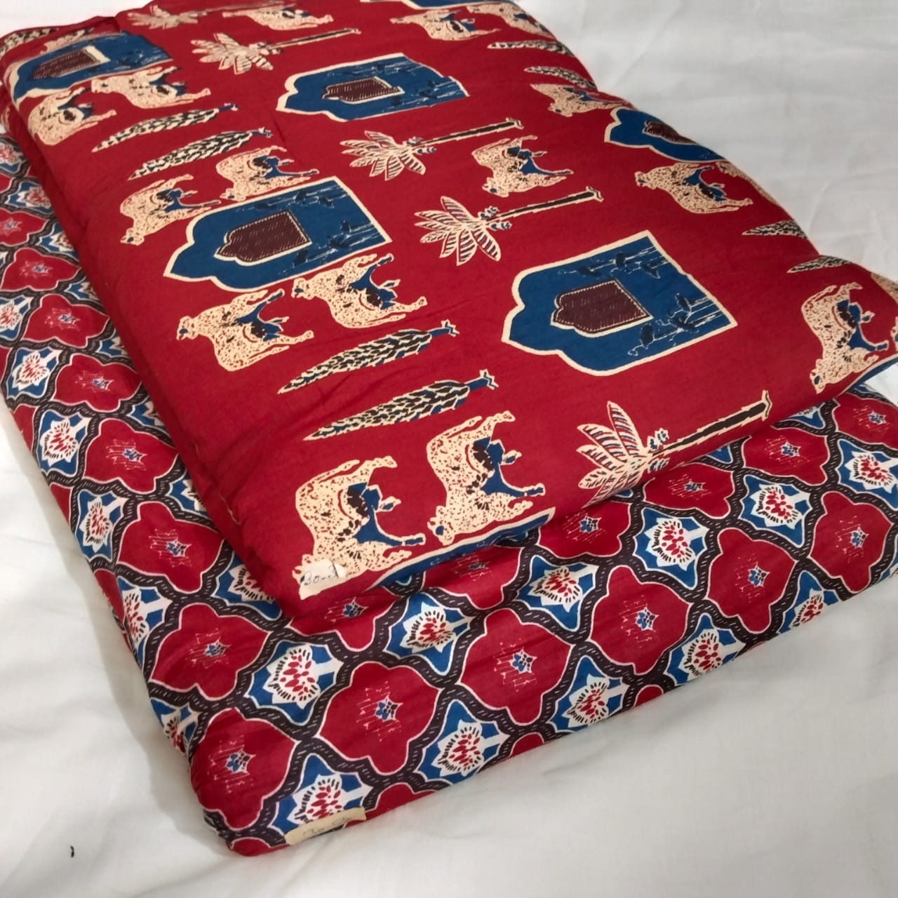 Floral Printed Pure Cotton Unstitched Top Bottom Combo Set 2.5 Mtr Top 2.5 Mtr Bottom