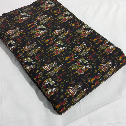 All Over Floral Printed Pure Cotton Unstitched Top Bottom Set 5 Mtr Each