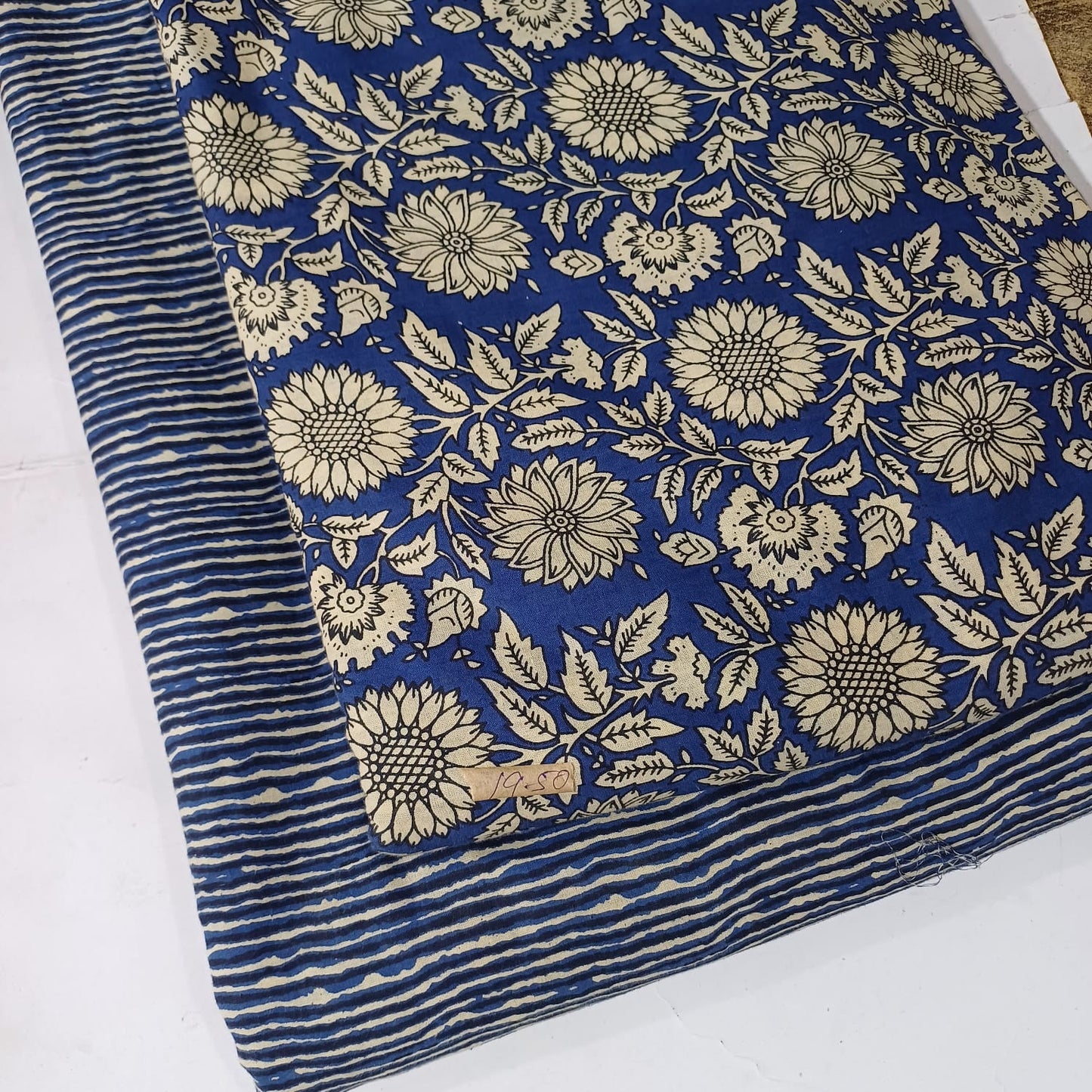 Floral Printed Pure Cotton Unstitched Top Bottom Combo Set 2.5 Mtr Top 2.5 Mtr Bottom