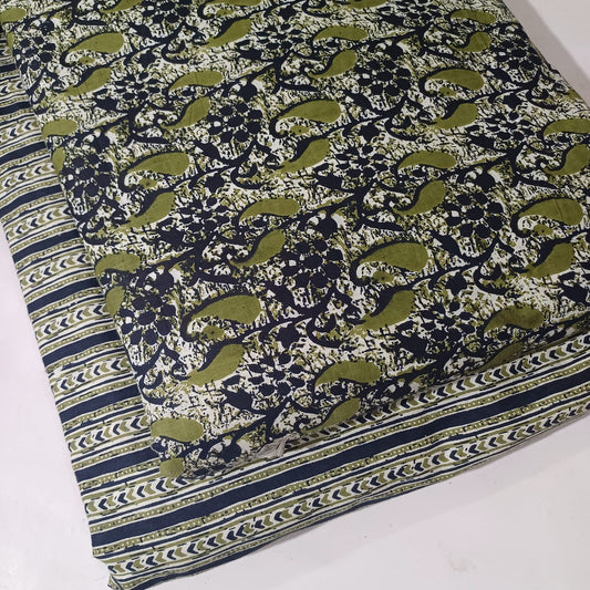 Floral Printed Pure Cotton Unstitched Top Bottom Combo Set 2.5 Mtr Top 2.5 Mtr Bottom