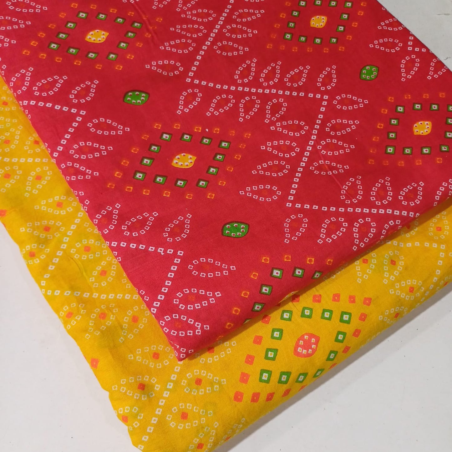 Floral Printed Pure Cotton Unstitched Top Bottom Combo Set 2.5 Mtr Top 2.5 Mtr Bottom