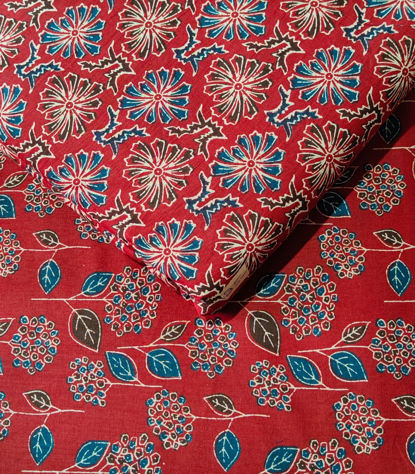 Floral Printed Pure Cotton Unstitched Top Bottom Combo Set 2.5 Mtr Top 2.5 Mtr Bottom