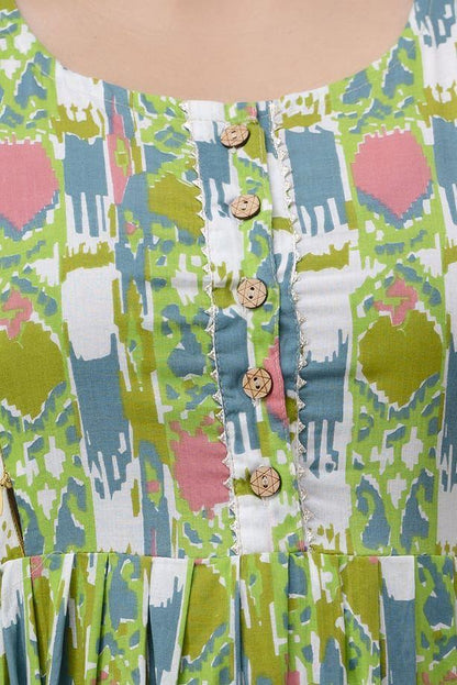 New Exclusive Cotton Cambric Floral Printed With Zip Design Maternity Gawn