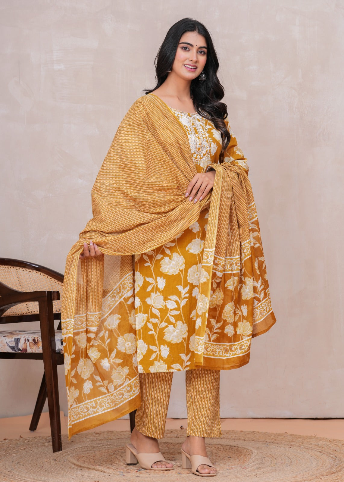 New Exclusive Gota Patti Cotton Suit With Cotton Dupatta