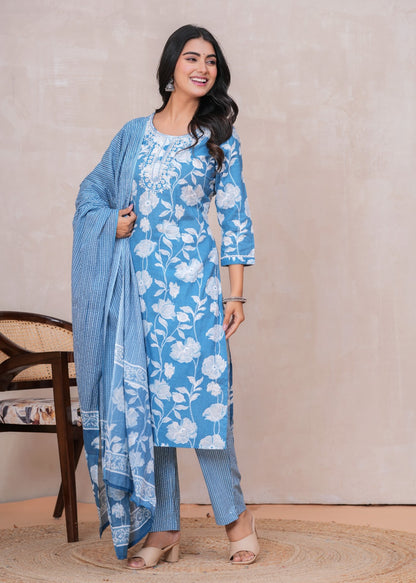 New Exclusive Gota Patti Cotton Suit With Cotton Dupatta