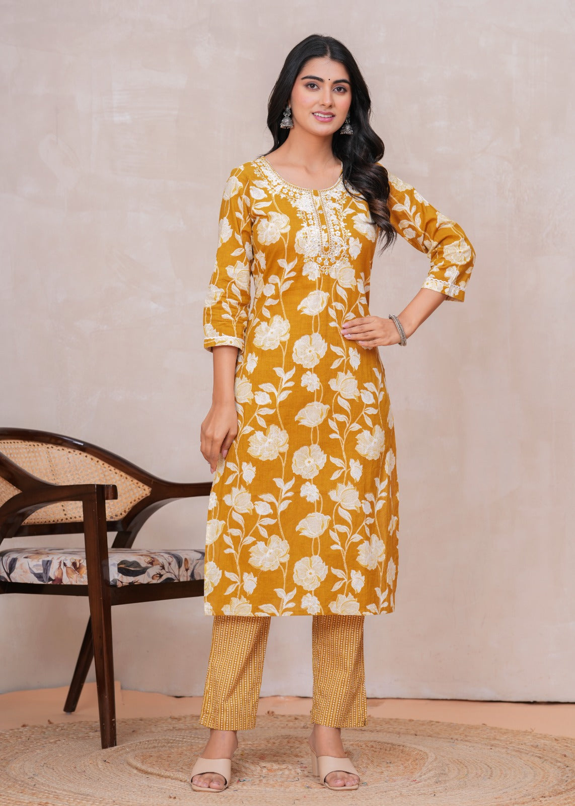 New Exclusive Gota Patti Cotton Suit With Cotton Dupatta