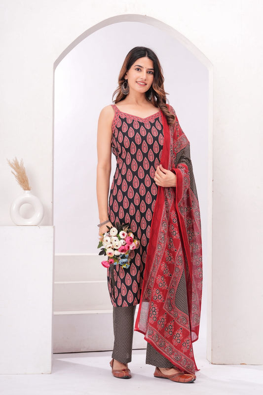 New Exclusive Premium Cotton Suit With Cotton Dupatta