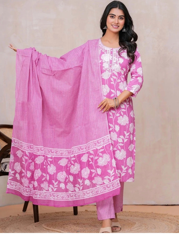 New Exclusive Gota Patti Cotton Suit With Cotton Dupatta