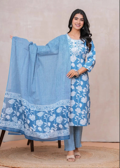 New Exclusive Gota Patti Cotton Suit With Cotton Dupatta