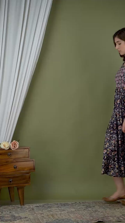 New Exclusive Cotton Cambric Floral Printed With Zip Design Maternity Gawn